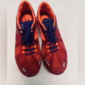 Sneakers red with orange